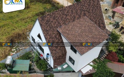 HOÀN THIỆN MÁI SỬ DỤNG NGÓI ERABITUM - MÀU NÂU ĐẤT TẠI ĐỨC TRỌNG