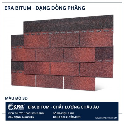 Tấm Lợp Bitum Phủ Đá Đồng Phẳng - Đỏ Mix