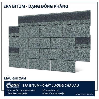 Tấm Lợp BITUM Phủ Đá (Ghi xám – đồng phẳng) 