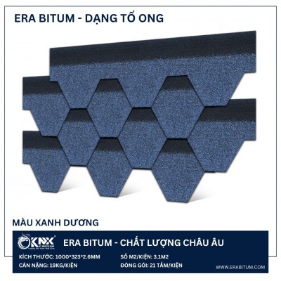 NGÓI BITUM DẠNG TỔ ONG MÀU XANH DƯƠNG 